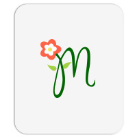 Letter M With Flower Mousepad | Artistshot