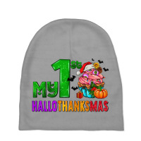 My First Hallothanksmas Baby Beanies | Artistshot