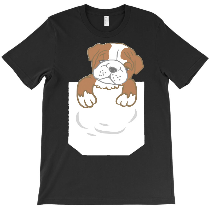 English Bulldog Gift T  Shirt Cute Funny English Bulldog Puppy Pocket T-shirt | Artistshot