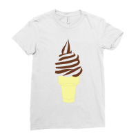 Ice Cream Chocolatte Vanilla Ladies Fitted T-shirt | Artistshot