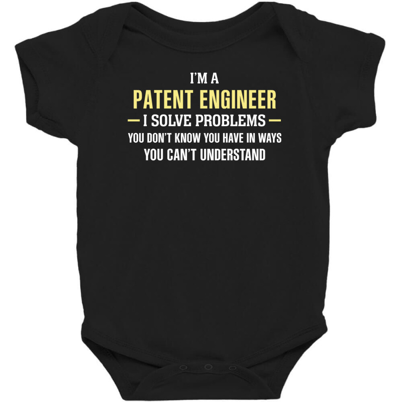 Patent Engineer I Solve Problems Funny Gift Baby Bodysuit by thanchashop | Artistshot