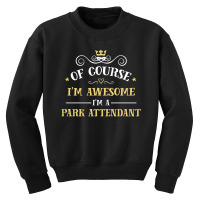 Of Course I'm Awesome I'm A Park Attendant Youth Sweatshirt | Artistshot