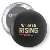 Women's Rising   Women's March On Detroit Pin-back Button | Artistshot