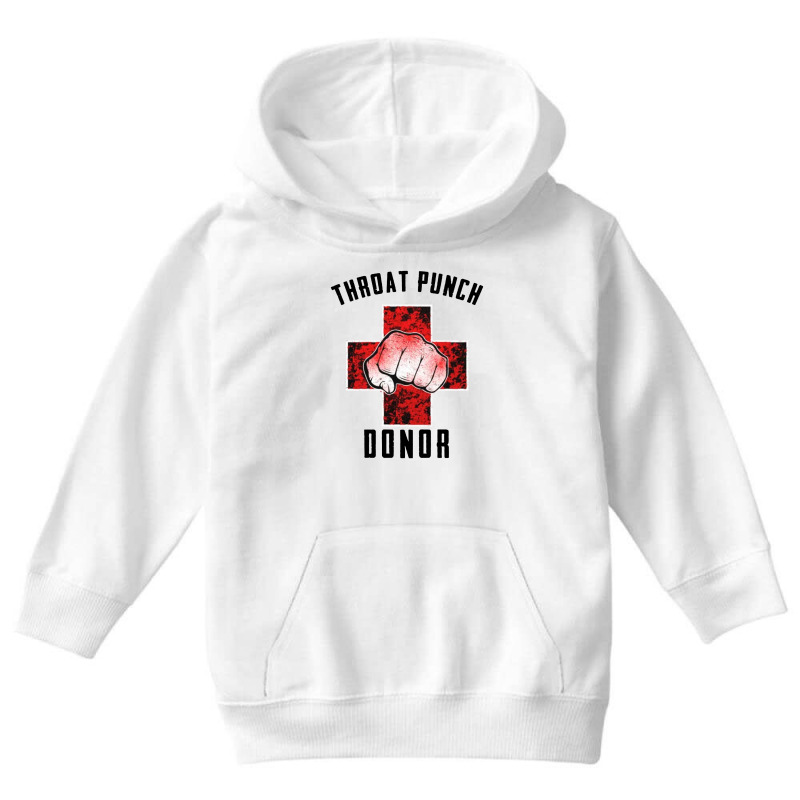 Throat Punch Donor Boxing Fan Youth Hoodie By Atereabag Artistshot