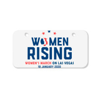 Women's Rising   Women's March On Las Vegas 2 Bicycle License Plate | Artistshot