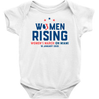 Women's Rising   Women's March On Miami 2 Baby Bodysuit | Artistshot