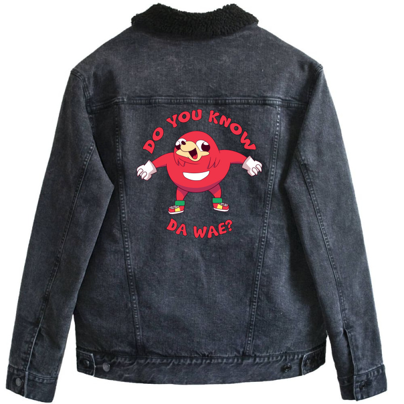 Ugandan Knuckles Do You Know Da Wae Unisex Sherpa-Lined Denim Jacket by tshiart | Artistshot