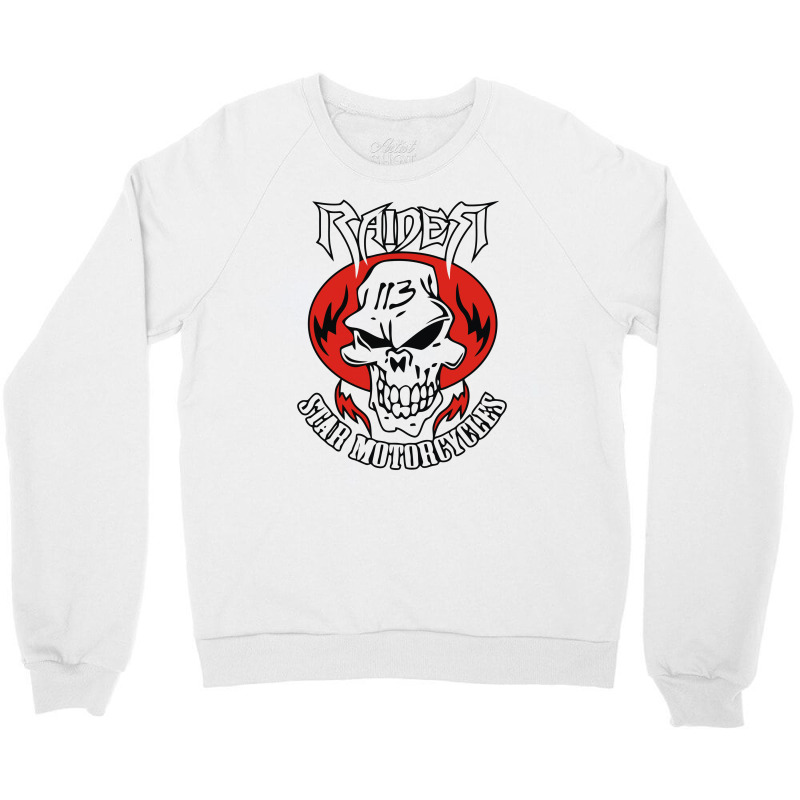 Raider Star Funny Biker Skull Crewneck Sweatshirt | Artistshot