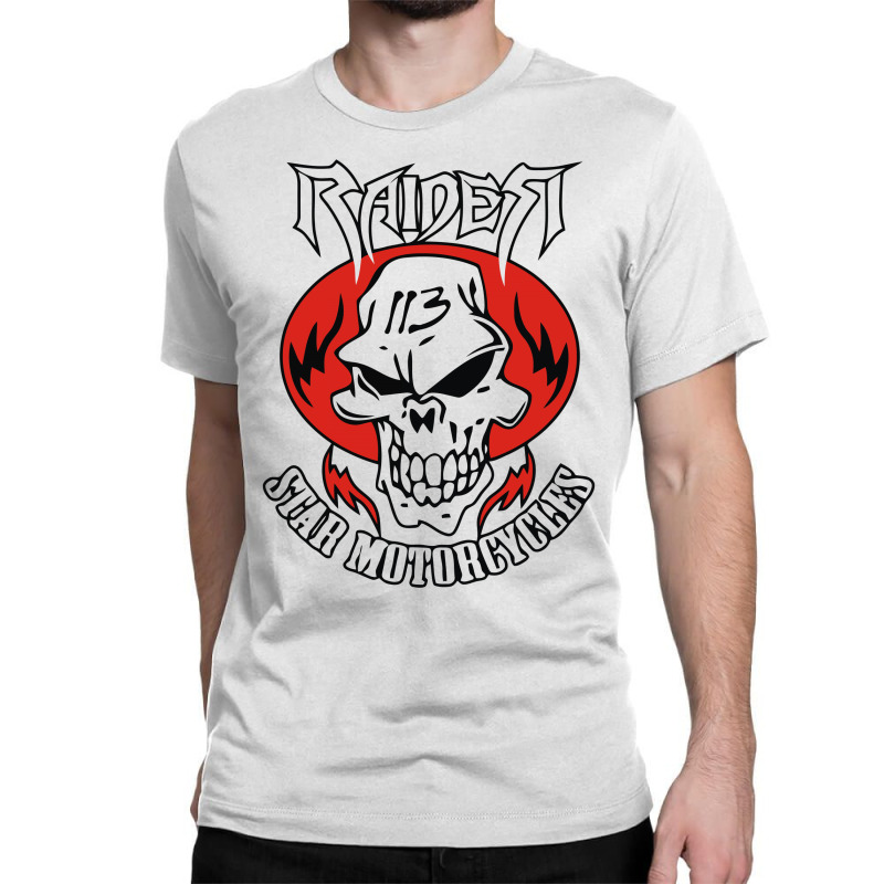 Raider Star Funny Biker Skull Classic T-shirt | Artistshot