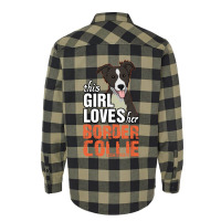 This Girl Loves Her Border Collie Flannel Shirt | Artistshot