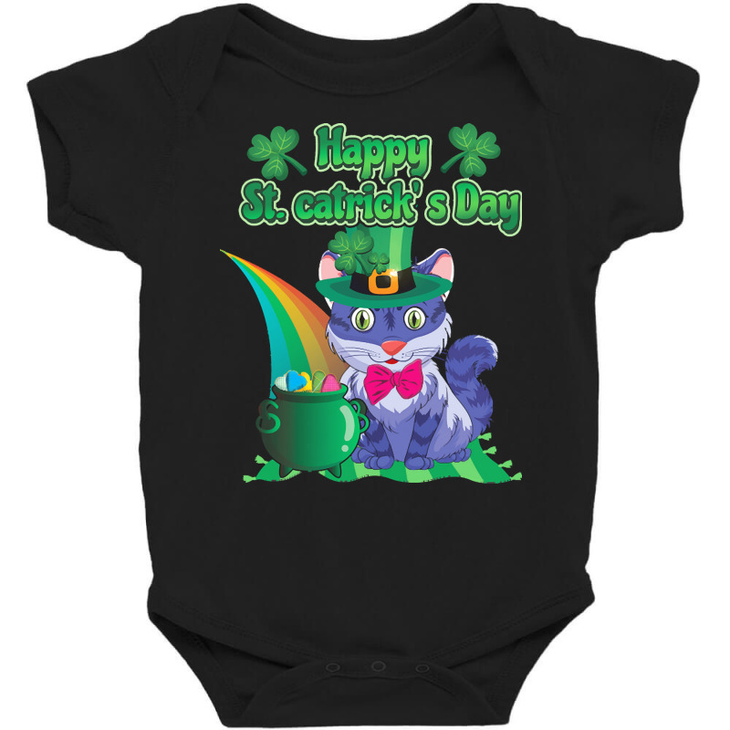 Day T  Shirt St. Catricks Day Cat Shamrock Saint Patrick's Day T  Shir Baby Bodysuit | Artistshot