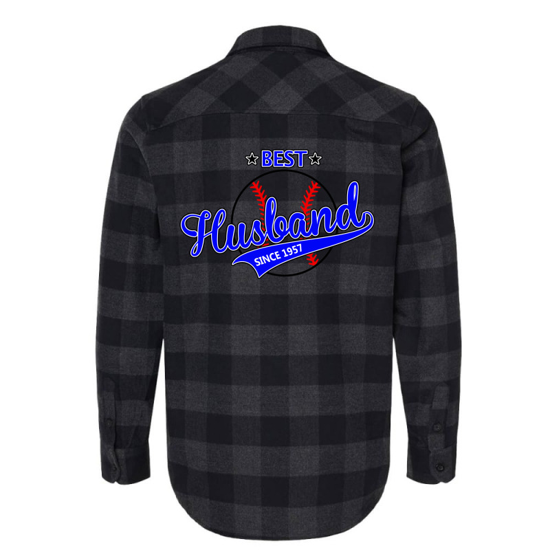 Best Husband Since 1957 - Baseball Husband Flannel Shirt | Artistshot