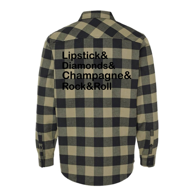 Lipstick Diamond,champagne & Rock & Roll Flannel Shirt by SabriAcar | Artistshot