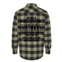 Being A Paramedic Is Like Riding A Bike Flannel Shirt | Artistshot