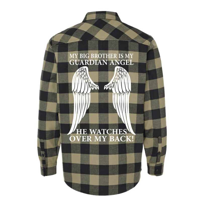 My Big Brother Is My Guardian Angel Flannel Shirt by SabriAcar | Artistshot