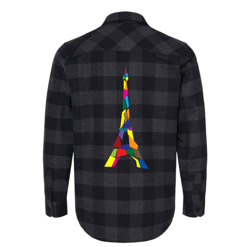 Abstract Eiffel Tower France Paris Flannel Shirt | Artistshot