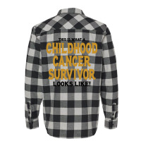 Never Underestimate The Strength Of A Childhood Cancer Warrior Flannel Shirt | Artistshot