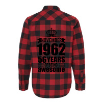 November 1962 56 Years Of Being Awesome Flannel Shirt | Artistshot