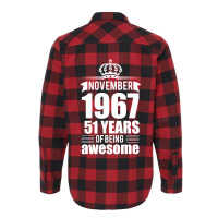 November 1967 51 Years Of Being Awesome Flannel Shirt | Artistshot