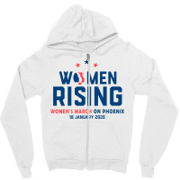 Women's Rising   Women's March On Phoenix 2 Zipper Hoodie | Artistshot