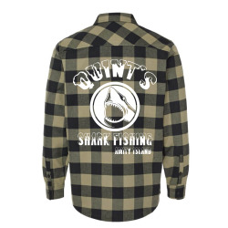 quints shark fishing amity island Flannel Shirt | Artistshot