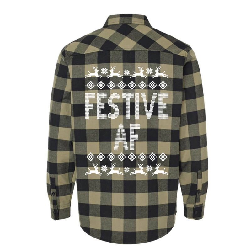 Festive Af Christmas Sweater Flannel Shirt | Artistshot