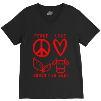 Biohacking Grass Fed Beef V-neck Tee | Artistshot