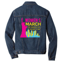 Women's March Los Angeles City, January 18 2020 Men Denim Jacket | Artistshot