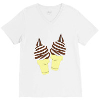 Ice Cream Cone Couple V-neck Tee | Artistshot