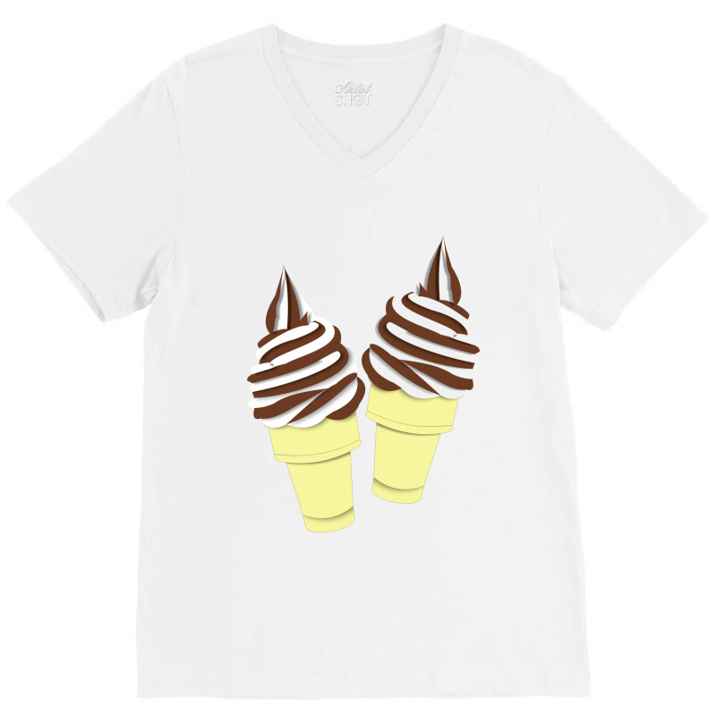 Ice Cream Cone Couple V-Neck Tee by ririnai | Artistshot