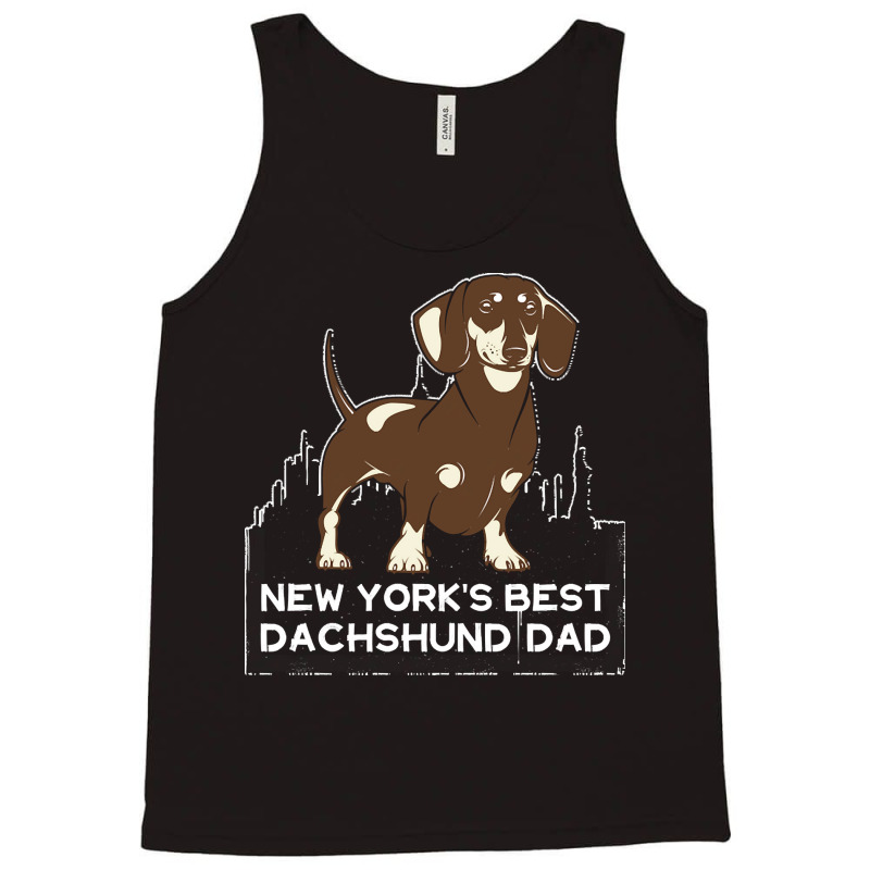 Dachshund T  Shirt New York's Best Dachshund Dad T  Shirt Tank Top by hiram84349 | Artistshot