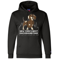 Dachshund T  Shirt New York's Best Dachshund Dad T  Shirt Champion Hoodie | Artistshot