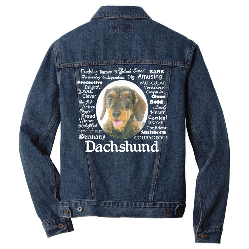 Dachshund T  Shirt Wirehaired Dachshund Traits T  Shirt Men Denim Jacket by hiram84349 | Artistshot