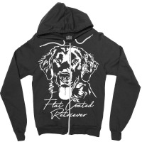 Flat Coated Retriever Dog T  Shirt Flat Coated Retriever Dog Portrait Zipper Hoodie | Artistshot