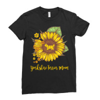 Yorkshire Terrier Mom T  Shirt S U N F L O W E R Y O R K S H I R E T E Ladies Fitted T-shirt | Artistshot