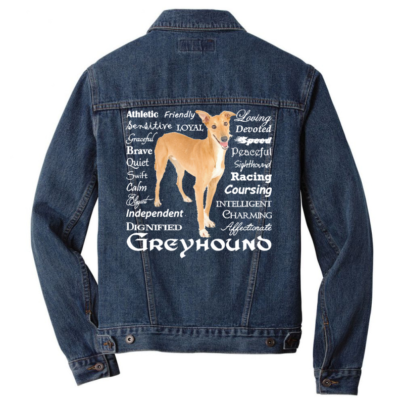 Greyhound T  Shirt Greyhound Traits T  Shirt Men Denim Jacket by hiram84349 | Artistshot