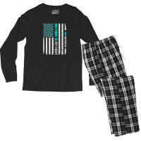 His Fight American Flag Congenital Men's Long Sleeve Pajama Set | Artistshot