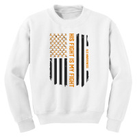 His Fight Is My Fight   Als Awareness American Flag Youth Sweatshirt | Artistshot