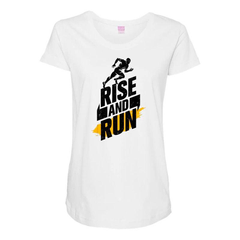 Rise And Run For Gym Maternity Scoop Neck T-shirt by lik9787 | Artistshot