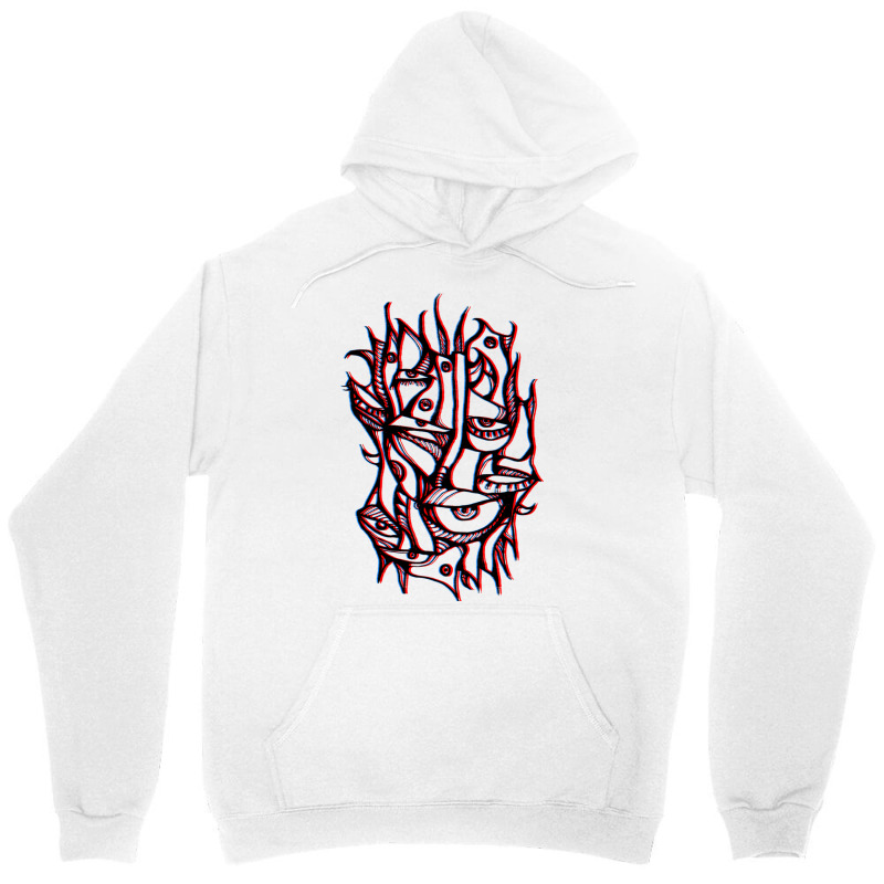 Abstract Lines Surreal Magic Eyes 3d Black Unisex Hoodie by HISHIMUCHILDRESS | Artistshot