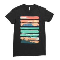 Beach Sunset T  Shirt Summer Sunset Beach Vacation Rocky Cliffs Ocean Ladies Fitted T-shirt | Artistshot