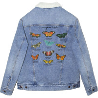 You Are Beautiful Bible Verse Religious Christian Butterfly Unisex Sherpa-lined Denim Jacket | Artistshot