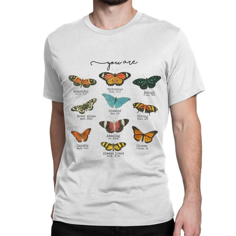 You Are Beautiful Bible Verse Religious Christian Butterfly Classic T-shirt | Artistshot