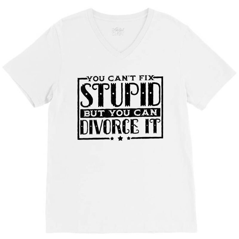 You Can't Fix Stupid But You Can Divorce It Break Up Party V-neck Tee | Artistshot