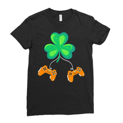 Clover Video Game Saint Patrick T  Shirt Clover Video Game Saint Patri Ladies Fitted T-shirt Designed By Ewaldhaag
