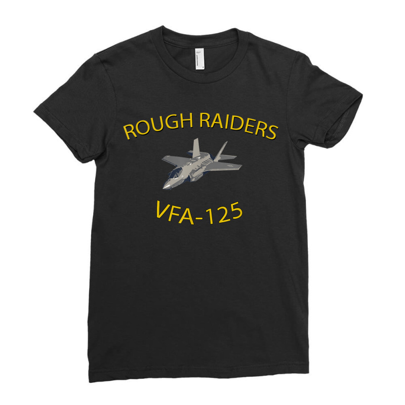 Vfa125 Rough Raiders Strike Fighter Squadron F35 Lightning Ladies Fitted T-Shirt by CrystalWanda | Artistshot