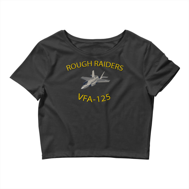 Vfa125 Rough Raiders Strike Fighter Squadron F35 Lightning Crop Top by CrystalWanda | Artistshot