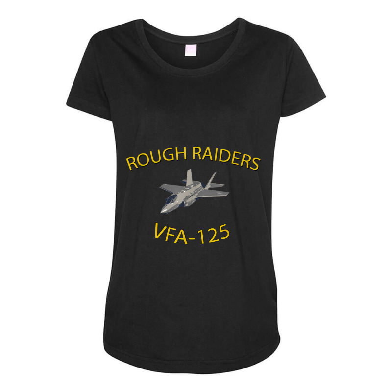 Vfa125 Rough Raiders Strike Fighter Squadron F35 Lightning Maternity Scoop Neck T-shirt by CrystalWanda | Artistshot