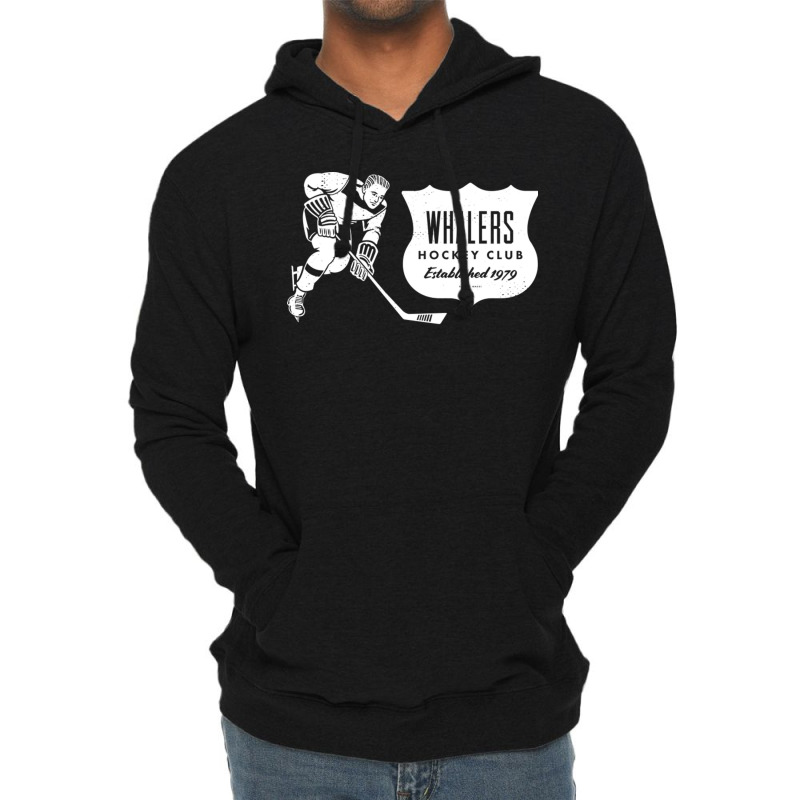 Vintage Hockey Whalers White Whalers Wordmark Lightweight Hoodie by JeremyHurley | Artistshot