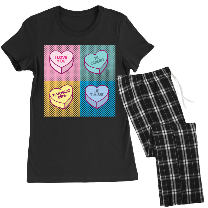 Pop Art Love In Any Language Candy Hearts Women's Pajamas Set by Jerhogen528 | Artistshot